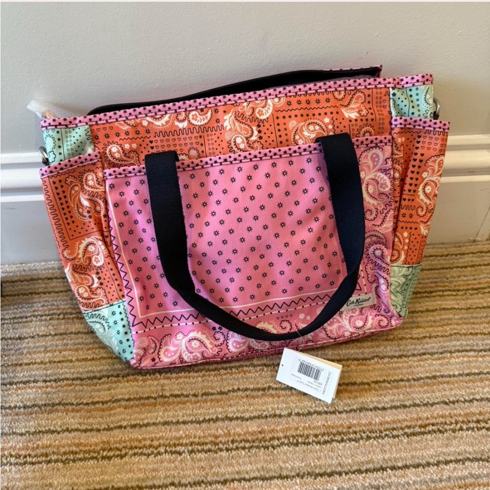 Cath Kidston Pink and Orange Paisley Tote - Picture 1 of 4
